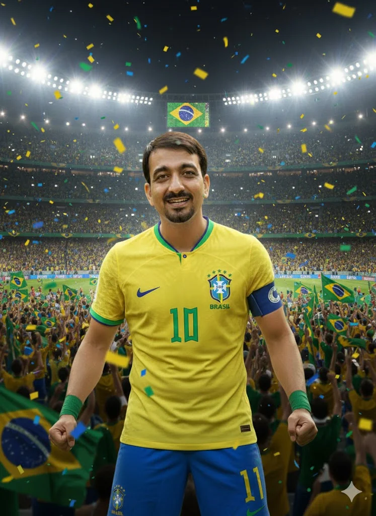 Brazilian Football Fan Outfit