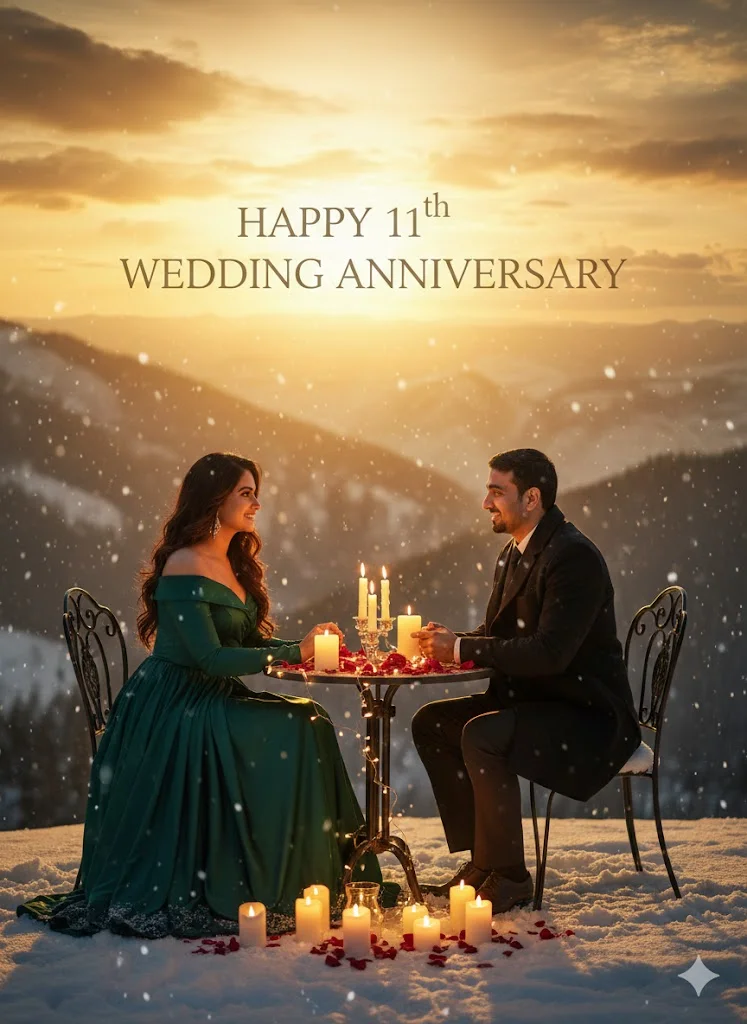 Love Feels Warmer On A Snowy Hill. eleven Years, Endless Memories.