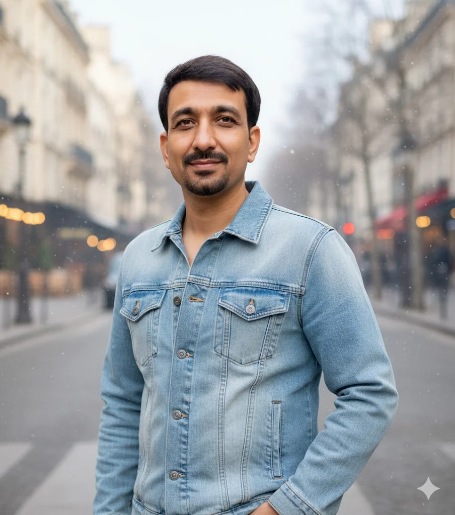 France – Light Blue Faded Denim Jacket