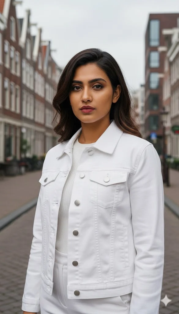 Netherlands White Washed Denim Jacket