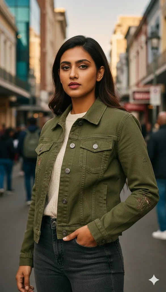 South Africa – Olive Green Denim Jacket