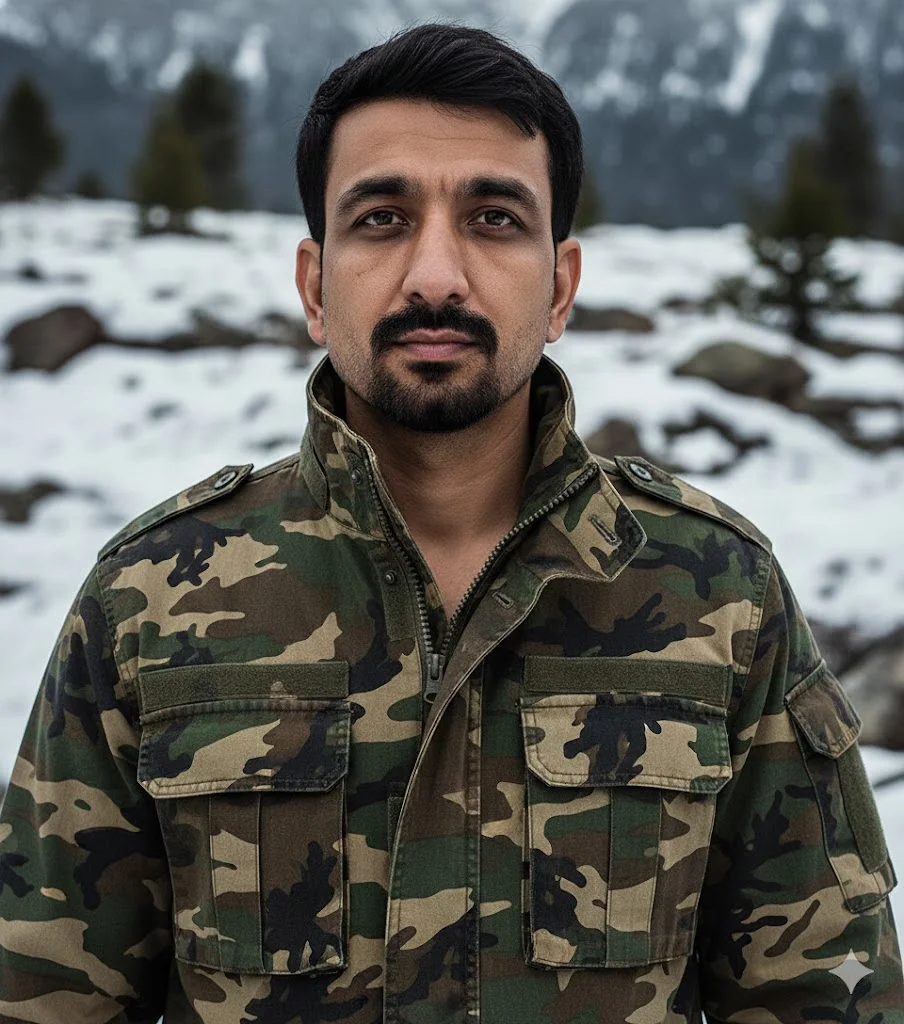 Camouflage Military-Style Jacket