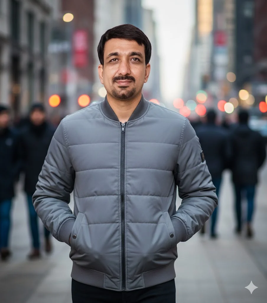 Grey Bomber Winter Jacket