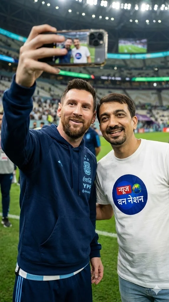 Messi Selfie Poster – With Uploaded Photo