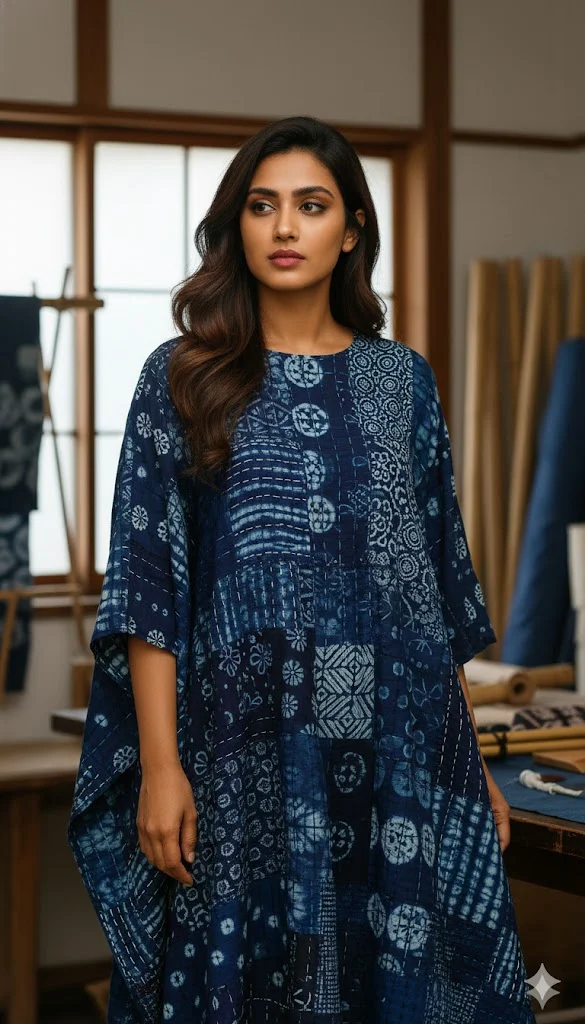 Japanese Shibori & Boro Art Dress