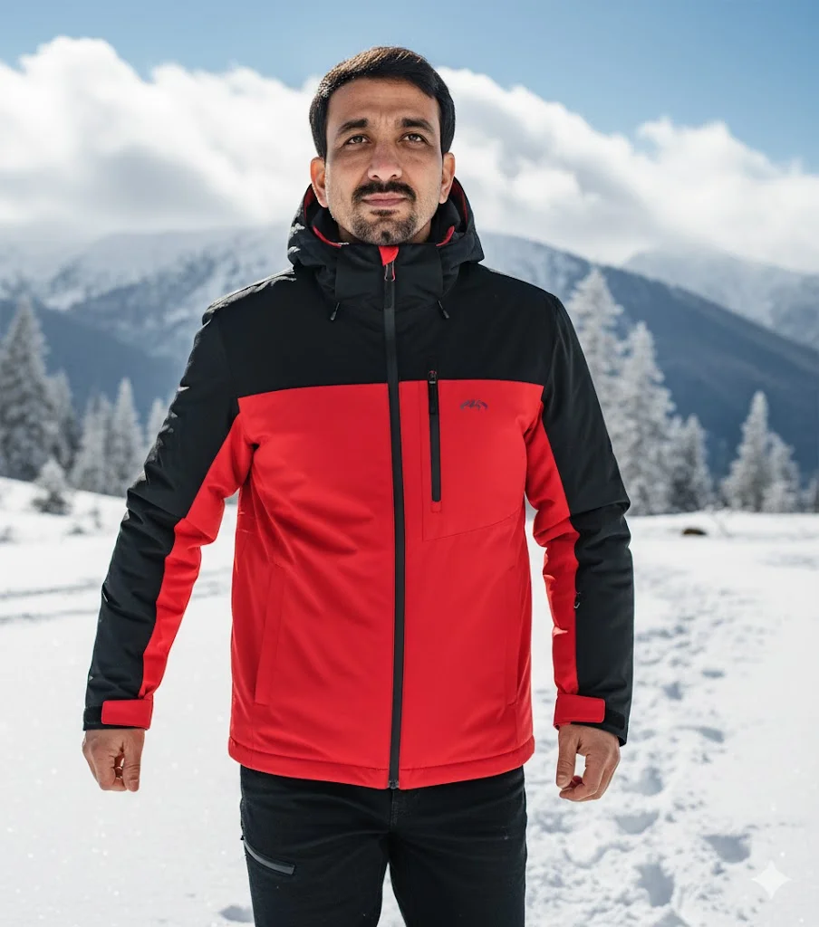 Red & Black Sports Winter Jacket