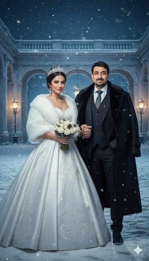 Russia Couple – Winter Royal Wedding Poster Prompt