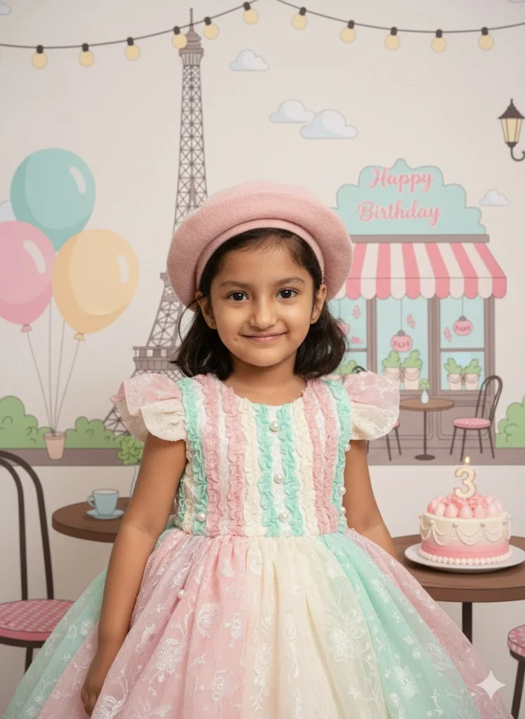 3 Year Birthday – France Mini Fashion Doll Dress