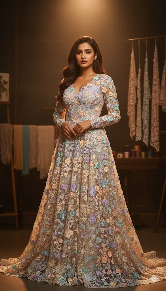 Turkish Oya Lace Handmade Gown