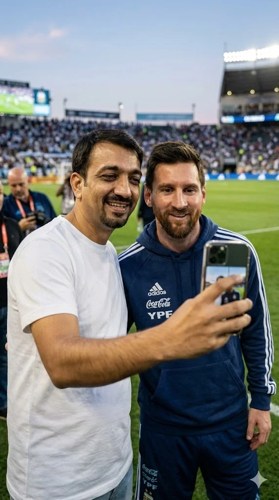 Taking Selfie With Lionel Messi – Poster Image Prompt