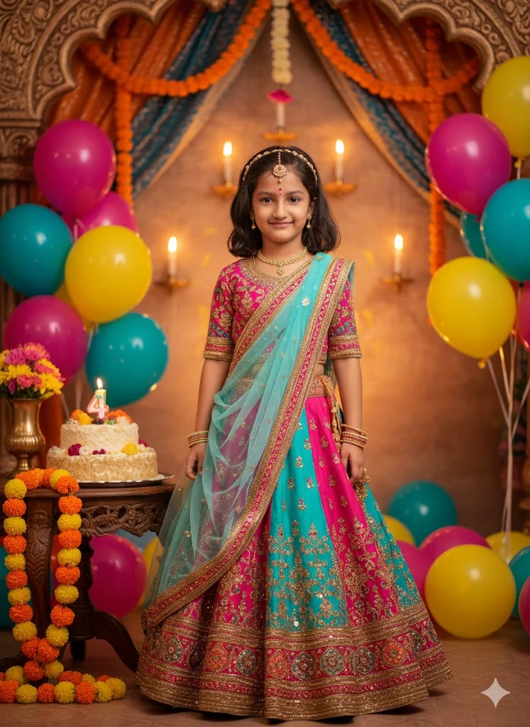 4 Year Birthday – India Royal Princess Dress