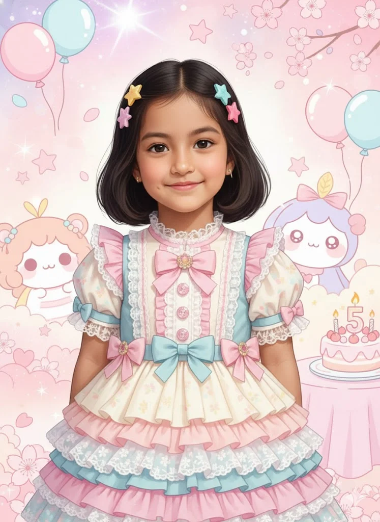 5 Year Birthday – Japan Kawaii Doll Dress