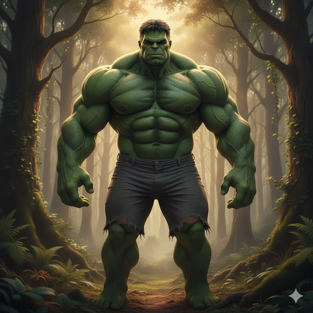 Calm but Powerful Hulk