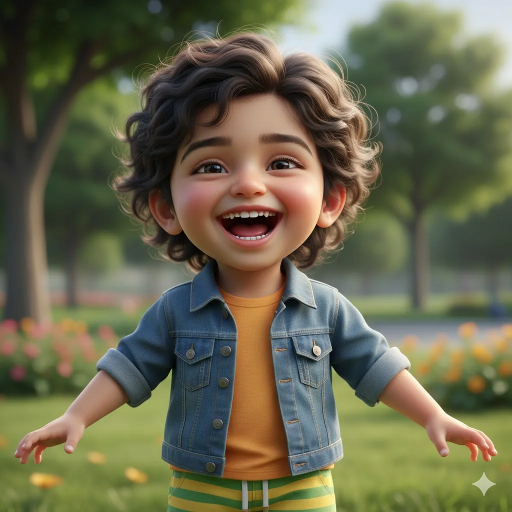 Funny Kid Laughing Expression