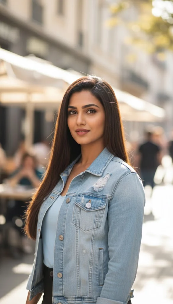 Long Straight Hair – Casual Look