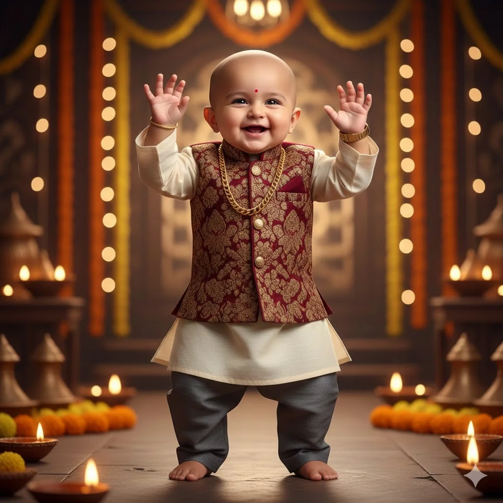 Mini Ethnic–Modern Fusion Look