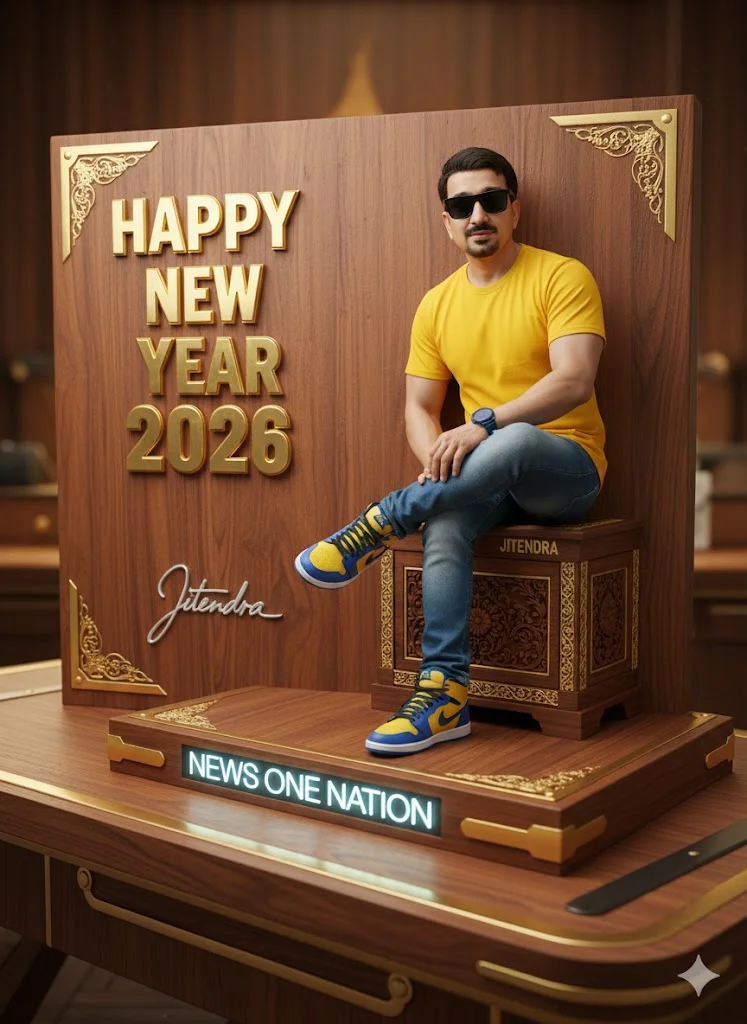 New Year Special Photo Men wood gold