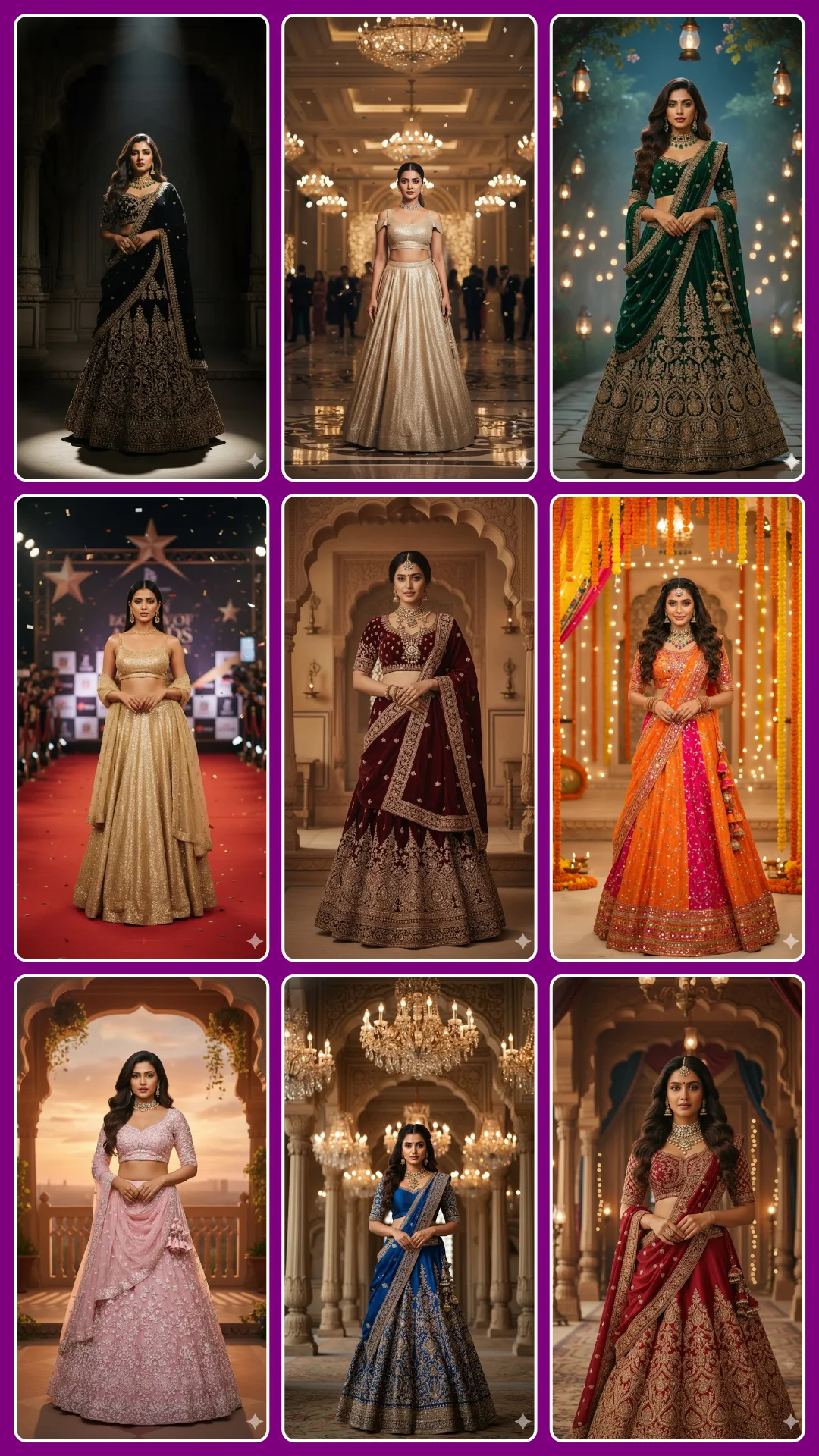 Home 3 Bollywood Lehenga Look – One Photo AI Prompt Pack - #viralprompts, #geminiprompts