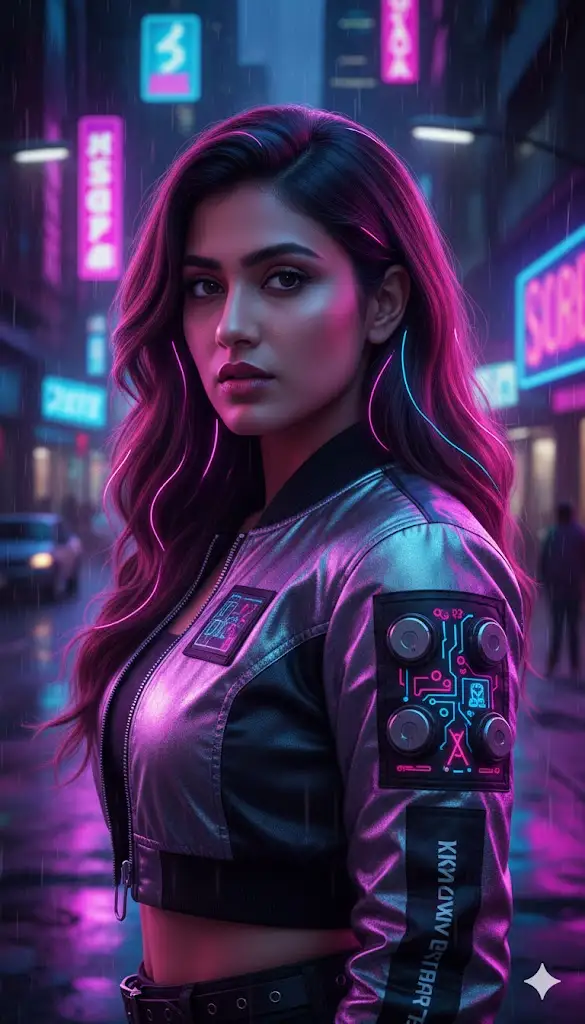 Neon Glow Edge Hairstyle