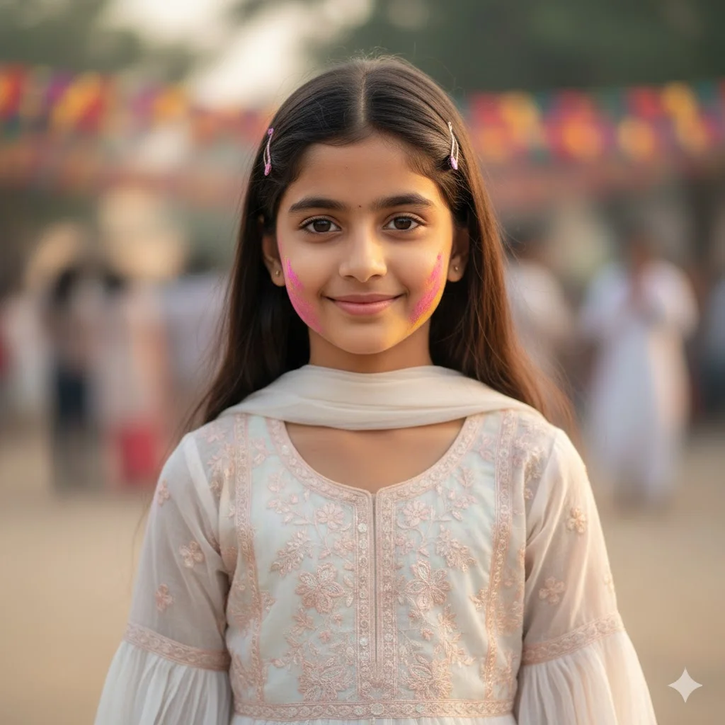 Kids Photo Prompts 7 Pastel Kurti Girl
