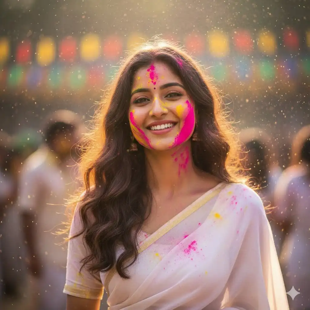 Royal White Saree Glow