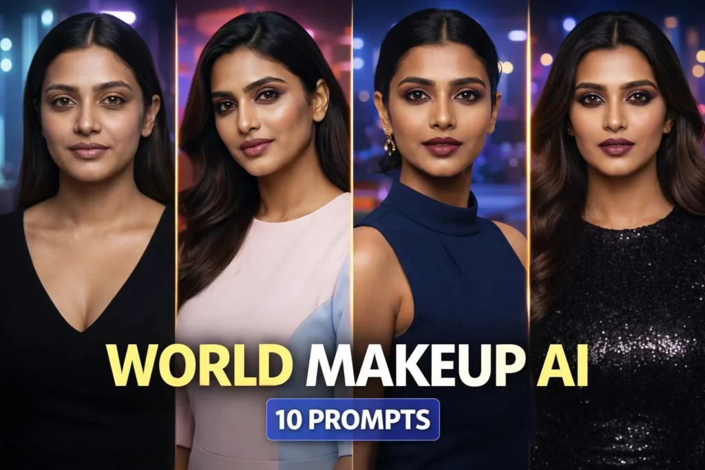 AI World Makeup Prompts for Viral Girl Photo Editing