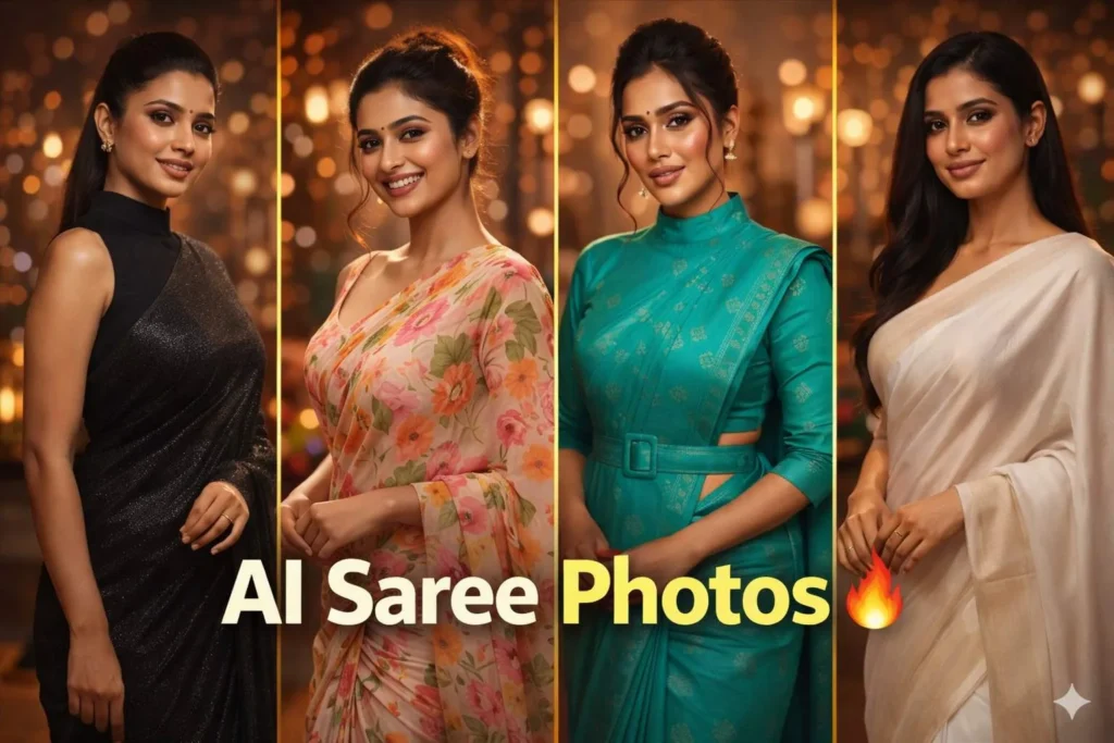 Gemini AI Girl in Saree 🔥 | Viral AI Photo Prompts