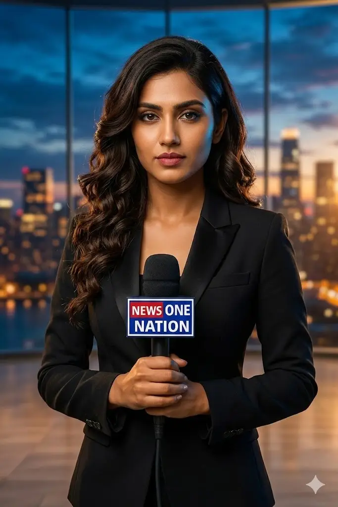 Glam Evening News Presenter