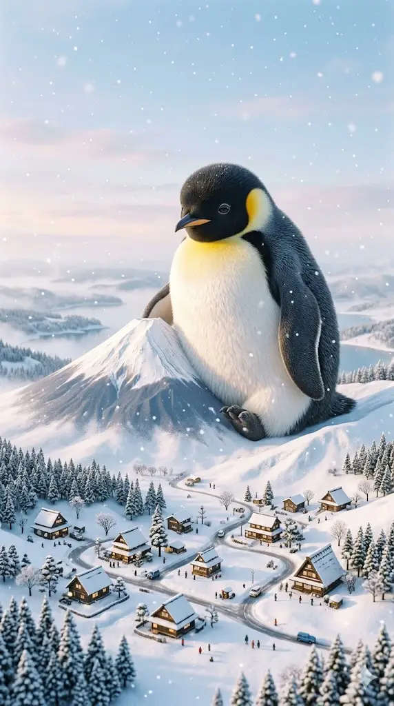Home 41 Penguin at Mount Fuji