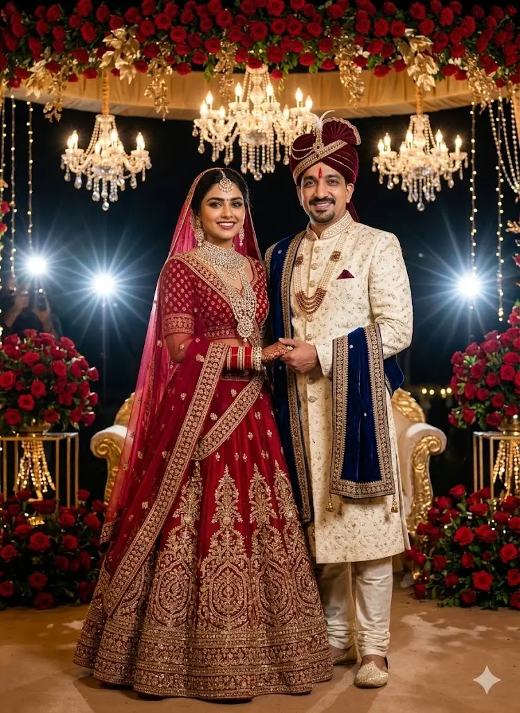 Royal Red Wedding Stage