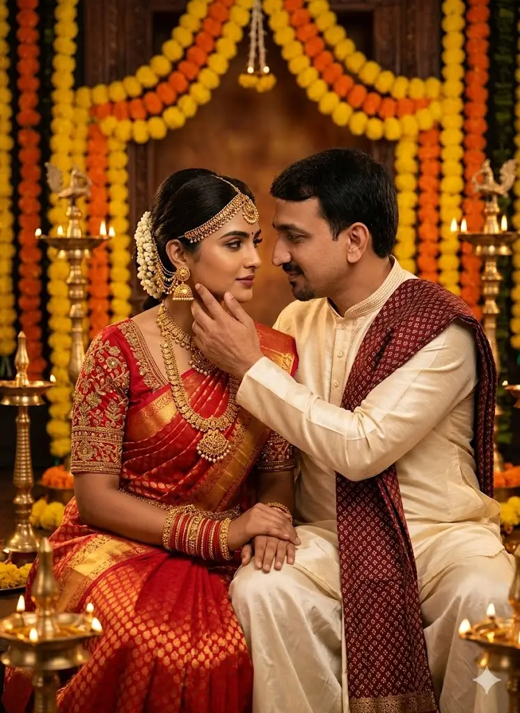 Traditional Temple Wedding Stage