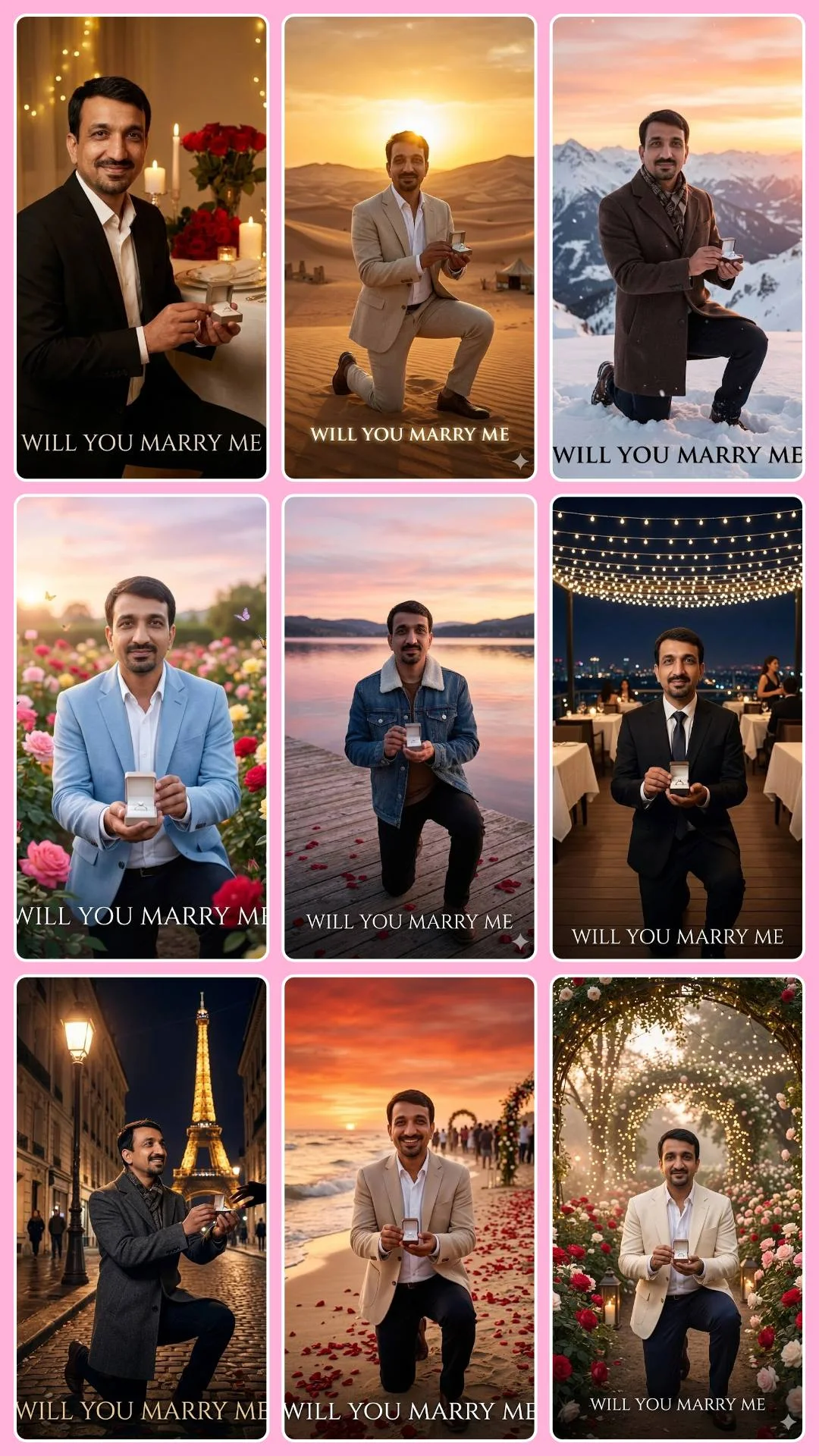 Marriage Proposal AI Photo Editing