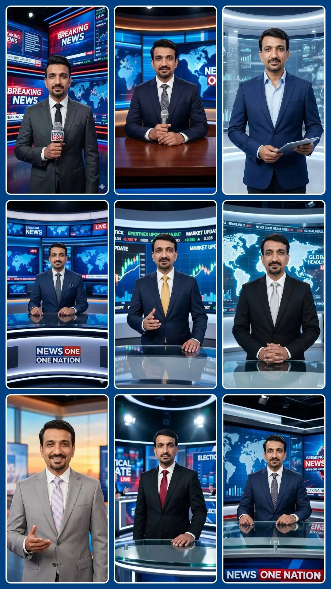READY-TO-USE HANDSOME MALE NEWS ANCHOR PROMPTS
