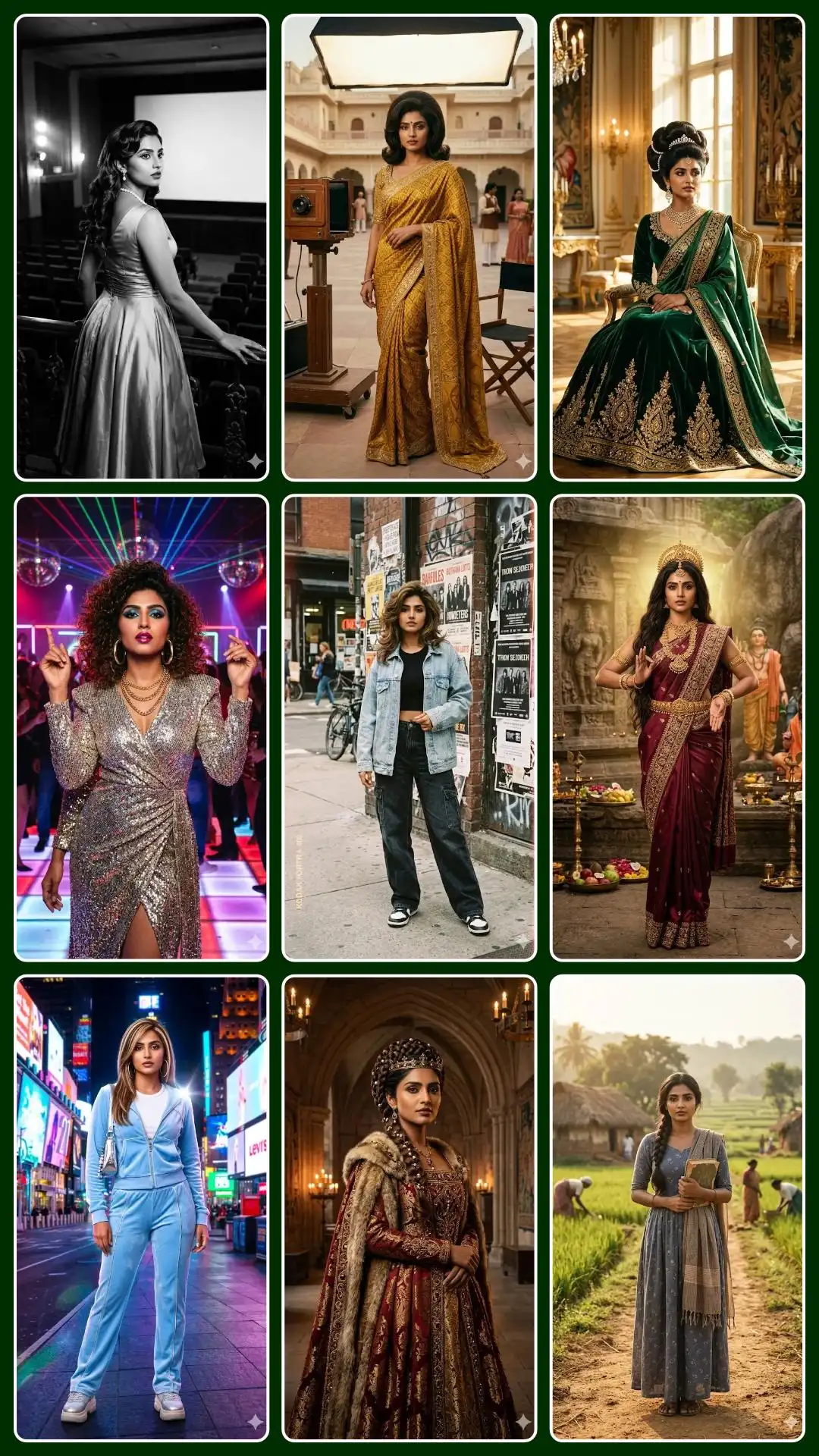 Cinematic Era Change Prompts for Girls