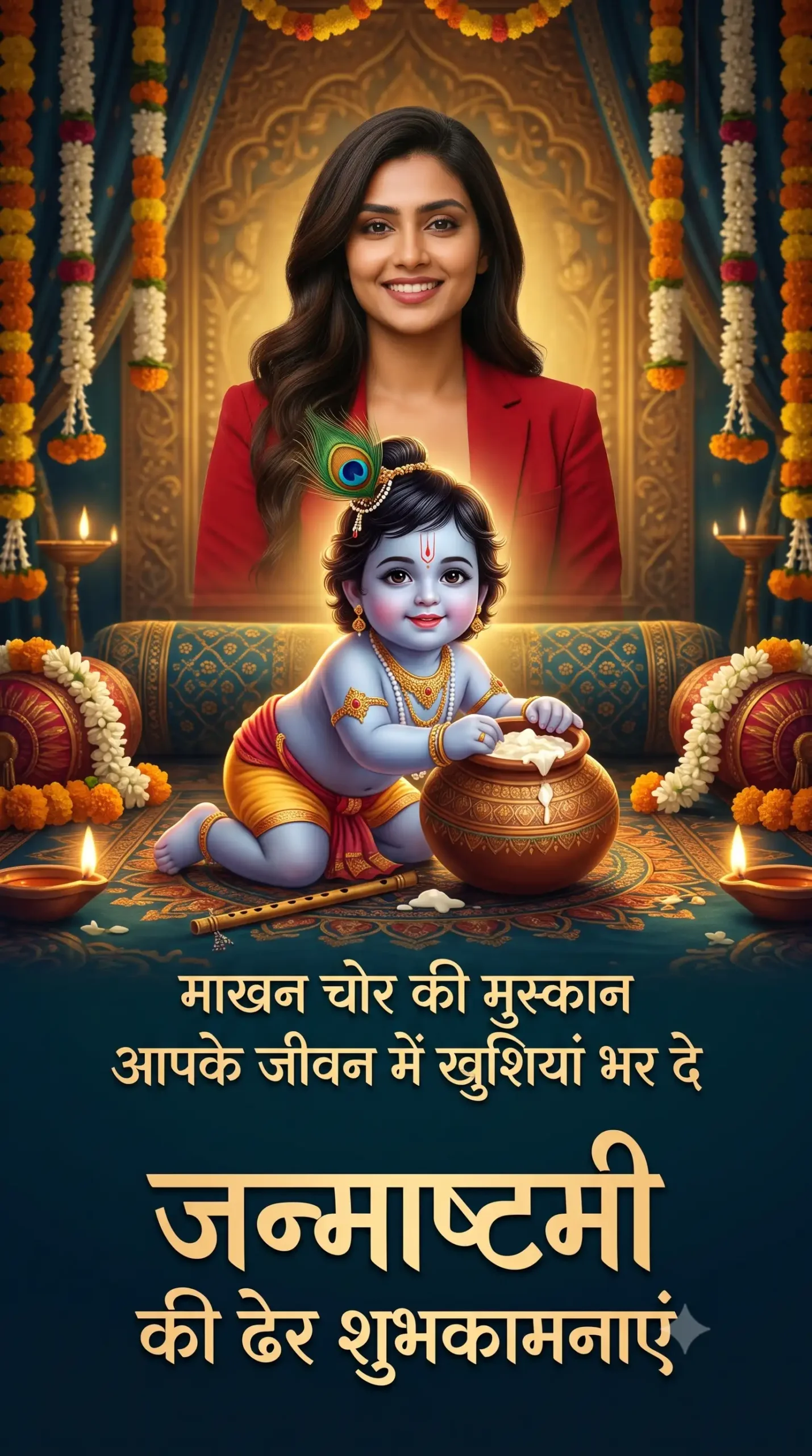 Bal Gopal Ke Sath Shubhkamnaye