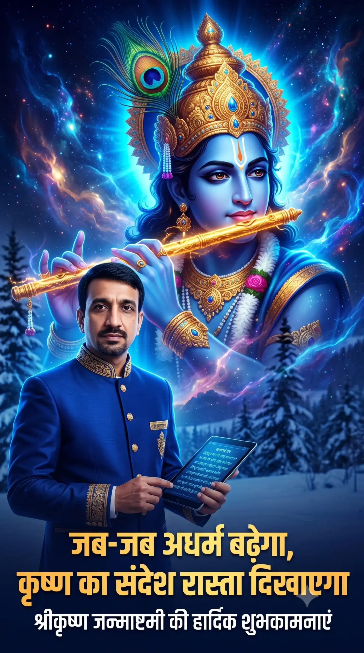 Powerful Blue Theme Poster