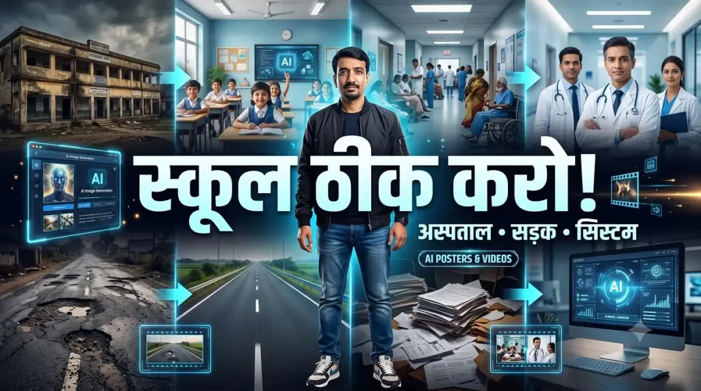 School Hospital Sadak System Thik Karo Ai Posters Prompts 1 School Hospital Sadak System Thik Karo Ai Posters Prompts
